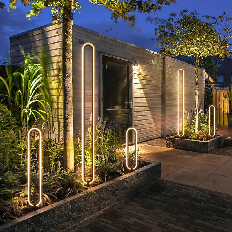 Outdoor LED Lawn Lamp AC110V 220V Waterproof Minimalist Round Street Light For Courtyard Villa Landscape Path Garden Lighting