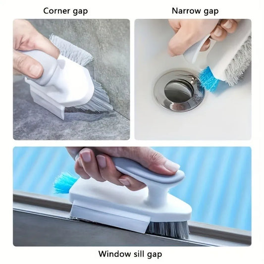 3-in-1 Grout and Tile Cleaning Brush Multi-Surface Scrubber