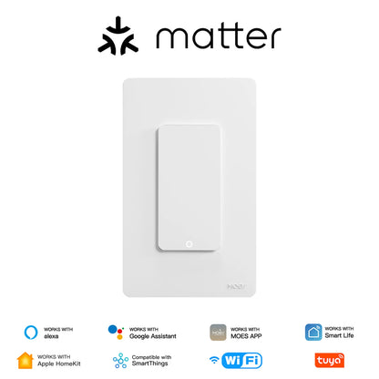 MOES Tuya Matter Smart Light Button Switch With App Control