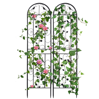 2-Pack Garden Trellis For Potted Vines And Vegetables, Metal