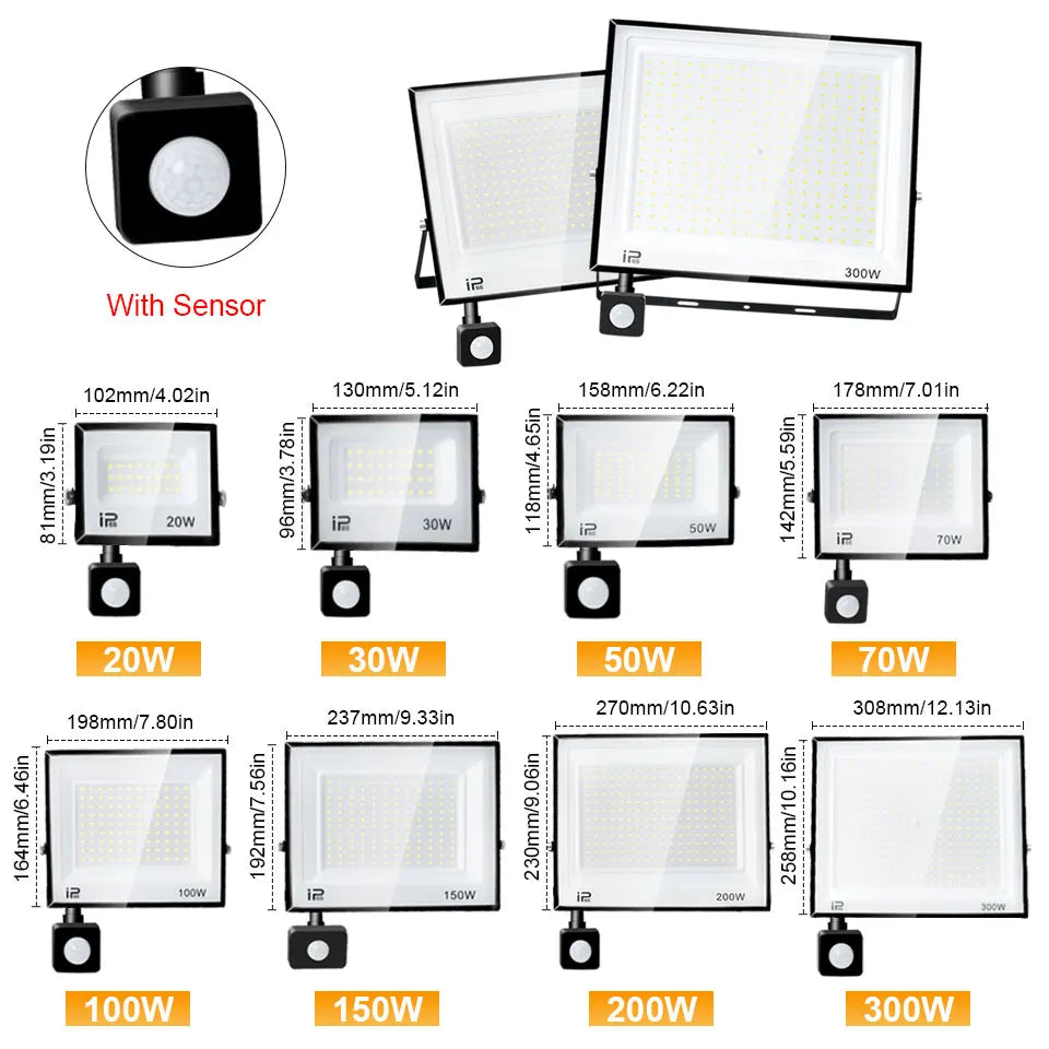 LED Flood Light Motion Sensor Outdoor Light LED 220V Led Lights Waterproof Outdoor Wall Light For Garden Decoration Outdoor Gate