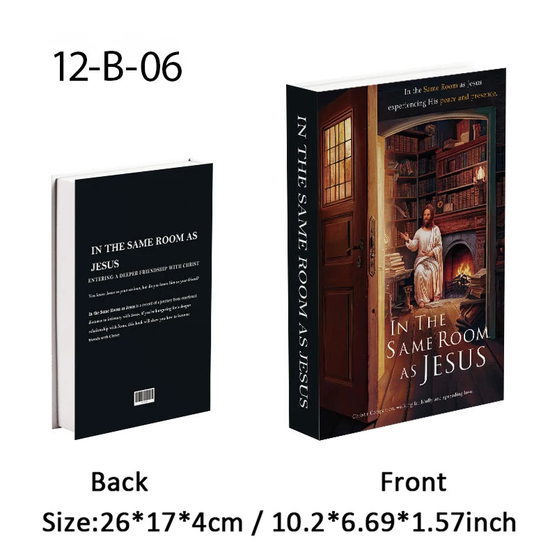 Christianity Luxe Fake Book Storage Box Home Decor Jesus Bible Decorative Books Coffee Table Simulation Book Interior Decoration