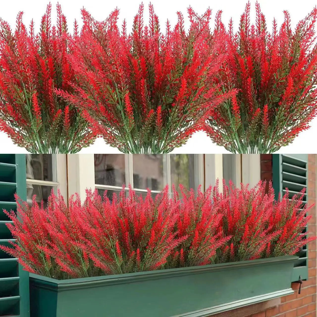 FUJINCN Provence Lavender Plastic Artificial Flowers 2pcs Wedding Table Decor