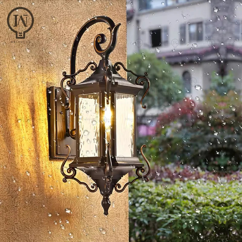 13W/20W Aluminum outdoor wall lamp waterproof IP65 European retro courtyard garden wall lamp villa LED outdoor wall lamp