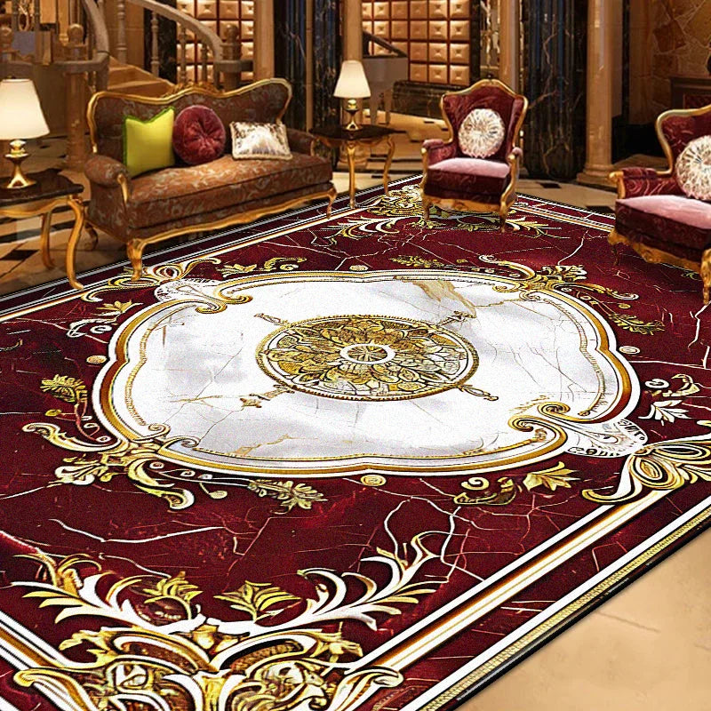 Gorgeous Retro European Carpet Living Room Large Area Decoration Sofa Area Rugs for Bedroom Cloakroom Non-slip Floor Mats Ковер