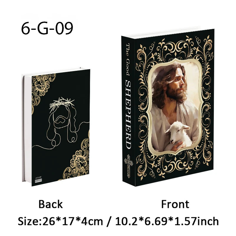 Christianity Luxe Fake Book Storage Box Home Decor Jesus Bible Decorative Books Coffee Table Simulation Book Interior Decoration