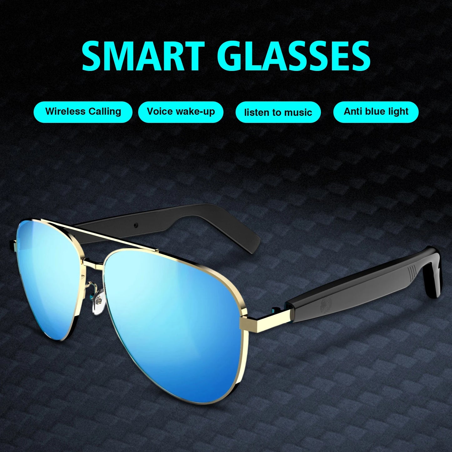 LOMAXFR Noise Canceling Smart Glasses With Wireless Calls