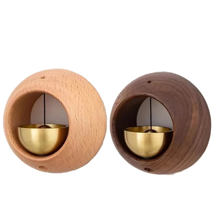 Entrance Doorbell Shopkeeper's Bell Wind Bell Door Opening Wooden Clock Reminder for Home Small Bell Decorations