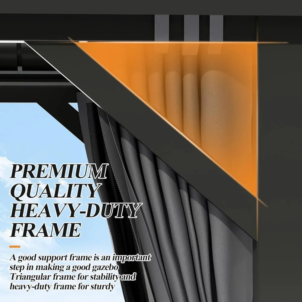 Hign Concerned Outdoor Gazebo With Double Vented Top