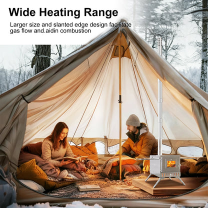 Stainless Steel Portable Wood Burning Stove for Camping