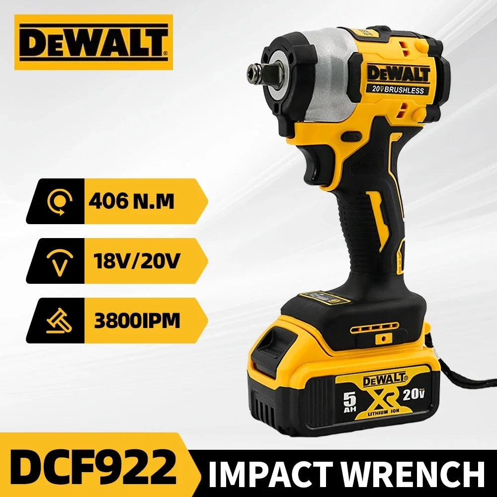 DEWALT  Cordless Impact Wrench Key Impact Brushless Electric Tool 20V Variable Speed Rechargeable Wrench