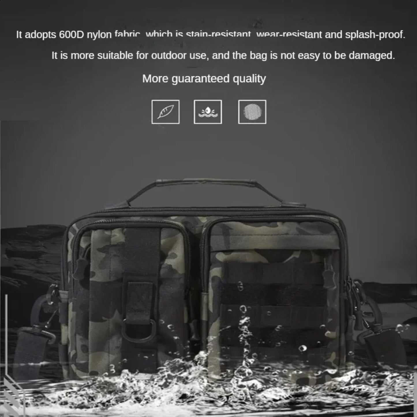 Hign-concerned Molle 600D Hiking Sling Crossbody Bag