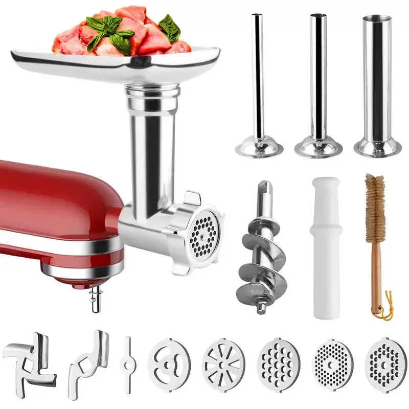 Stainless Steel Grinder KitchenAid Stand Mixer, Meat Grinder Accessories