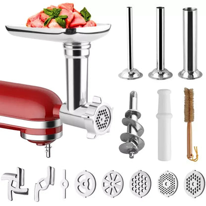 Stainless Steel Grinder KitchenAid Stand Mixer, Meat Grinder Accessories