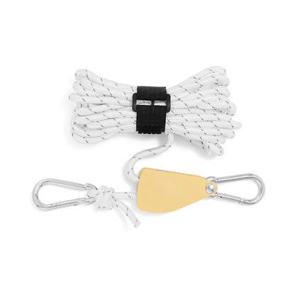 Reflective Nylon Tent Wind Rope Tensioner With Carabiner Adjustable