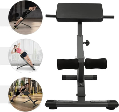 Roman Chair Adjustable Hyperextension Bench For Home Gym Strength Training