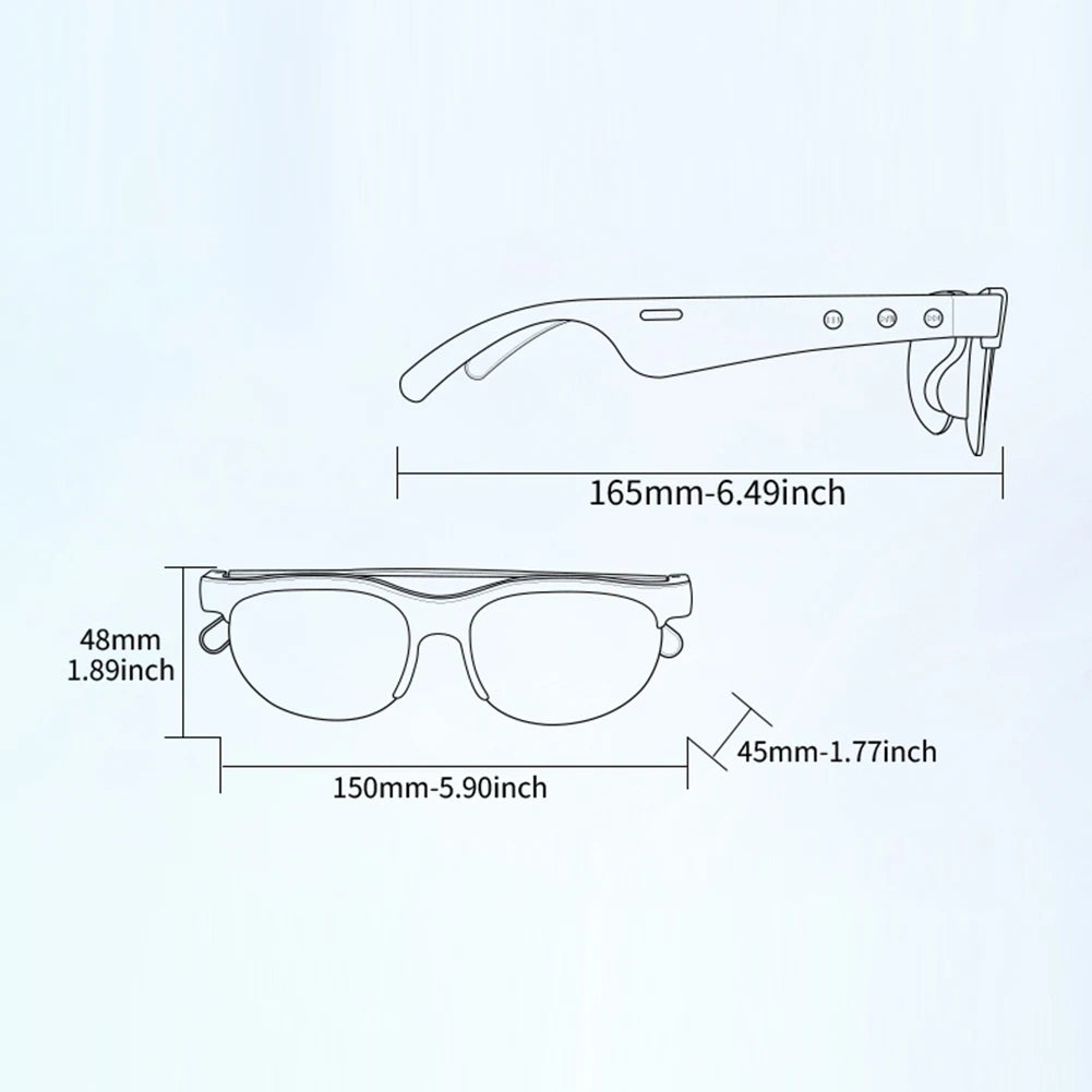 APWIKOGER AI Translation Glasses Built in Microphone