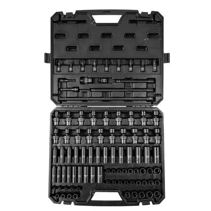 Vevor 90-Piece Impact Socket Set SAE And Metric 6-Point Cr-Mo