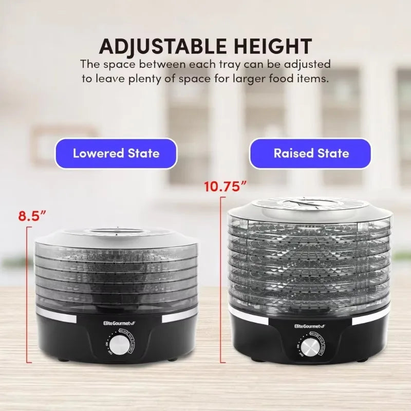 Hign-concerned Food Dehydrator 5 BPA Free Trays Pro Kitchen