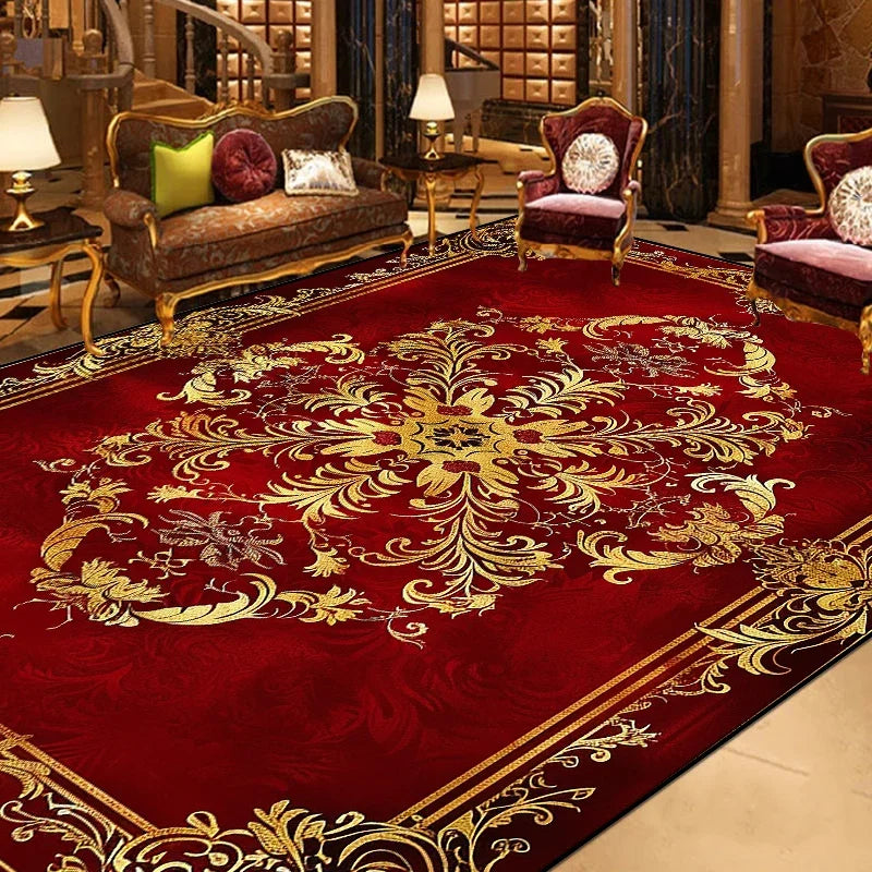 Gorgeous Retro European Carpet Living Room Large Area Decoration Sofa Area Rugs for Bedroom Cloakroom Non-slip Floor Mats Ковер