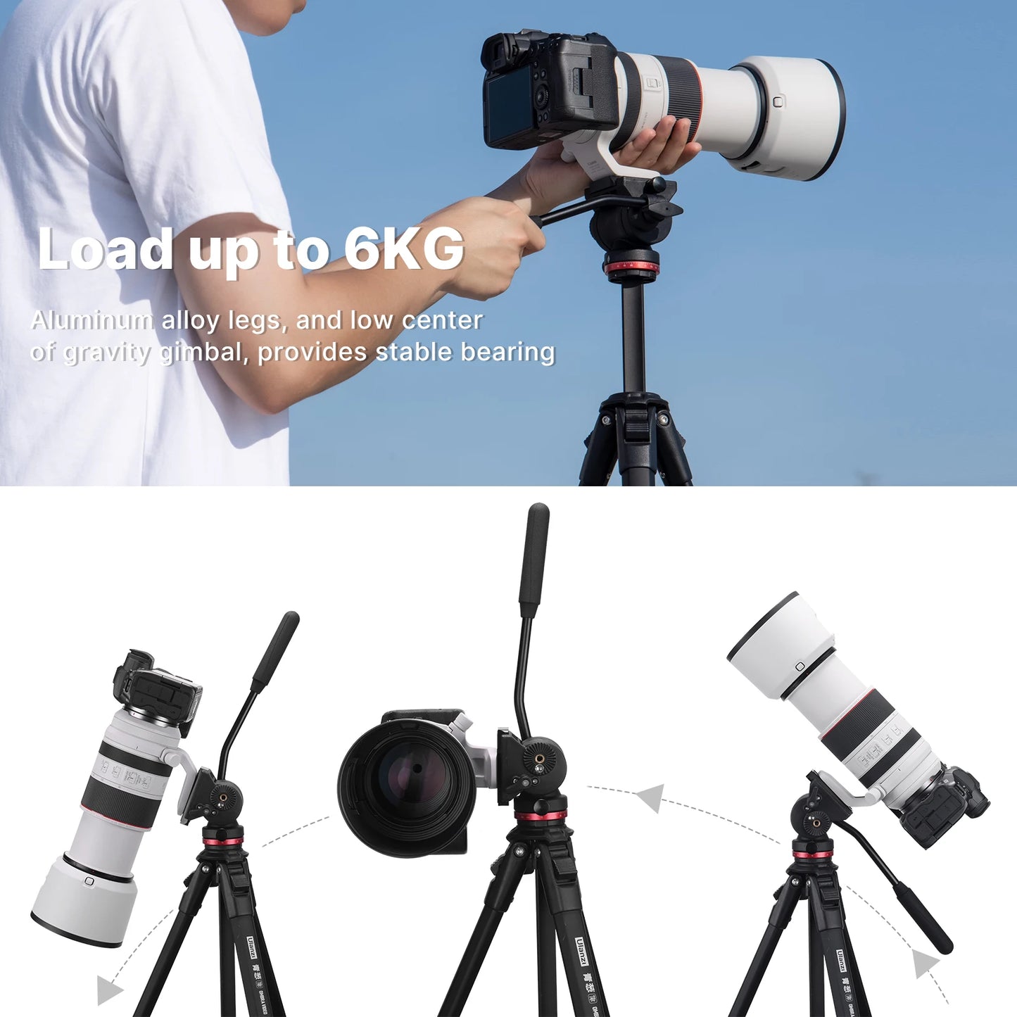 Ulanzi OMBRA Travel Tripod 360 Degree Panorama Fluid Drag