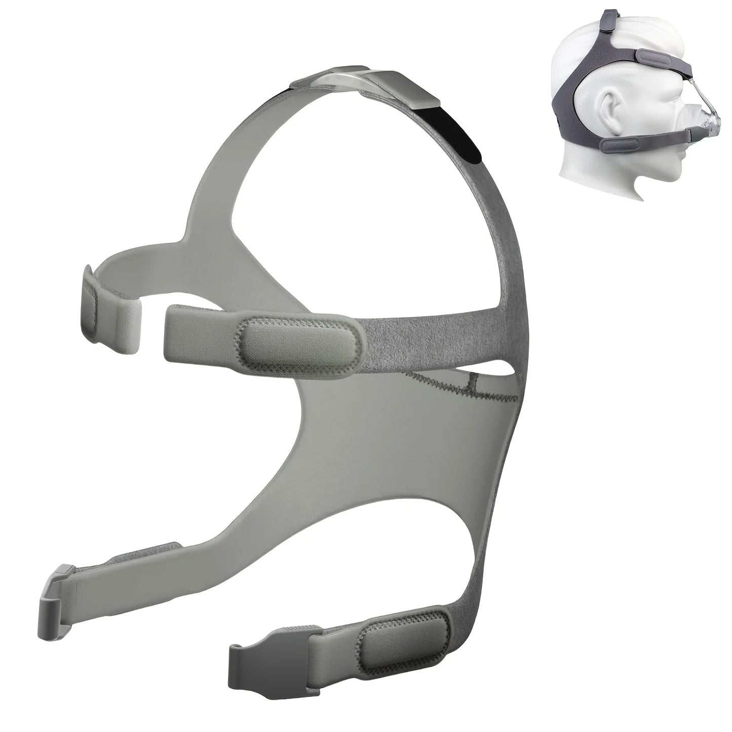 1pc Replacement Headgear Straps with 2pcs Clips for Fisher&Paykel Simplus Full Face Mask(Without Mask)