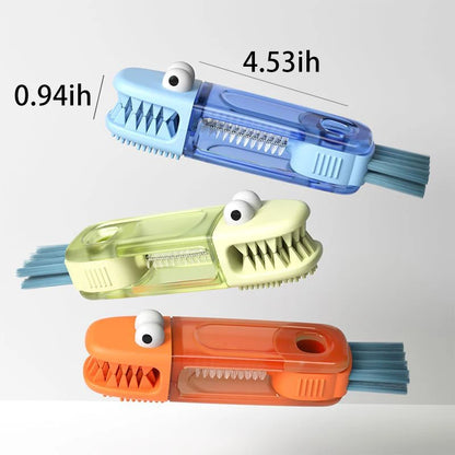 Cartoon Crocodile 3-In-1 Cup Cleaning Brush Nylon Bristles
