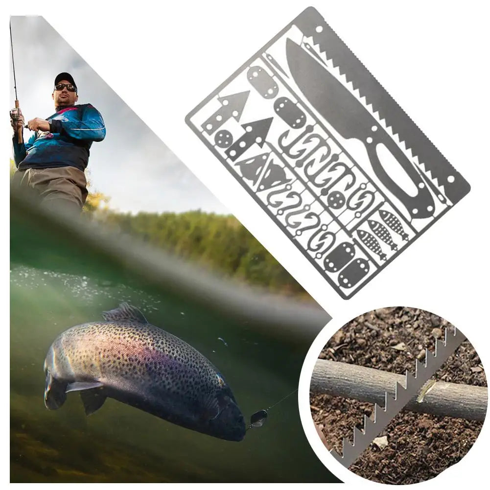 Outdoor Survival Fishing Hook Card Multifunctional EDC Tool