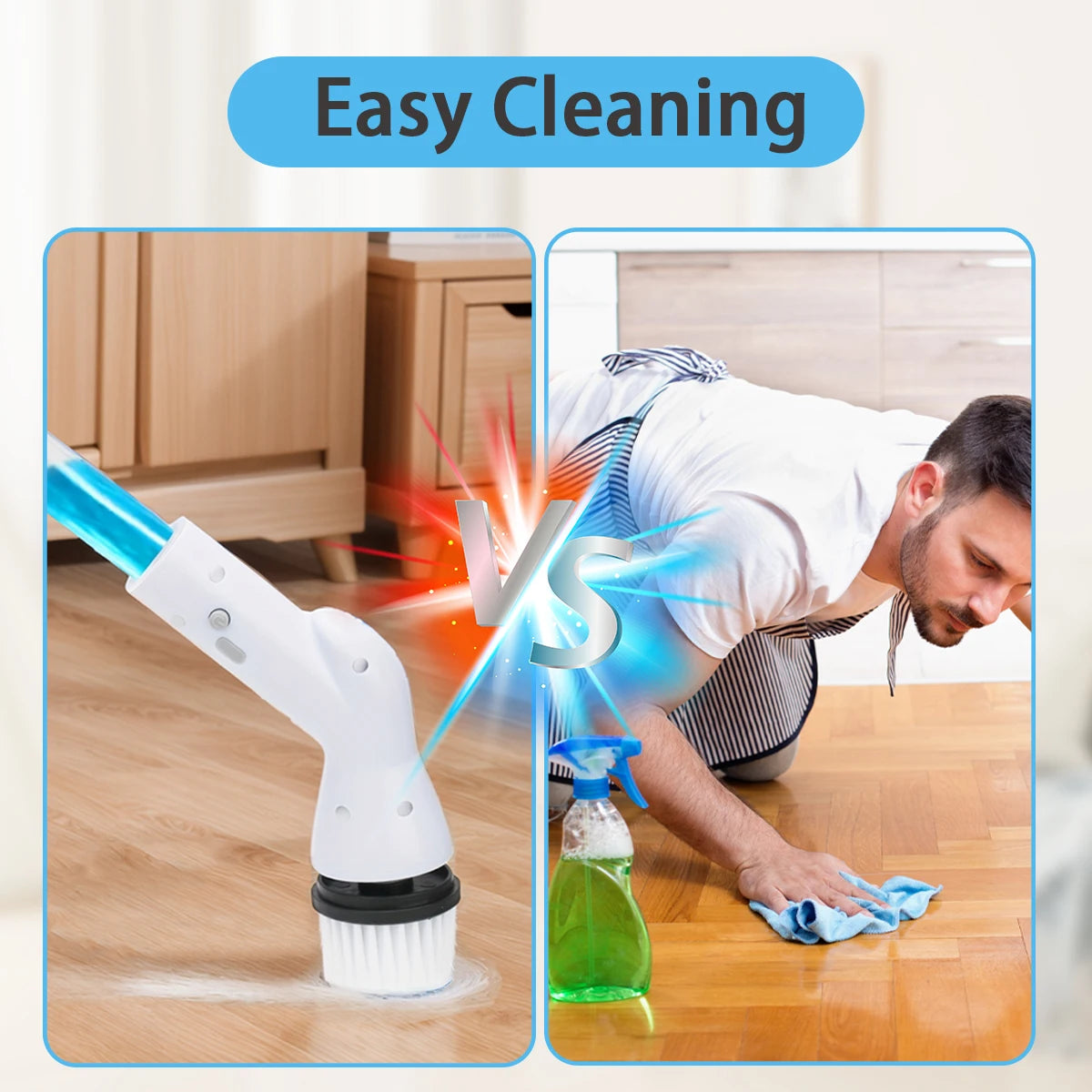 Cordless Electric Spin Scrubber Multi Surface Cleaner For Bathroom Kitchen