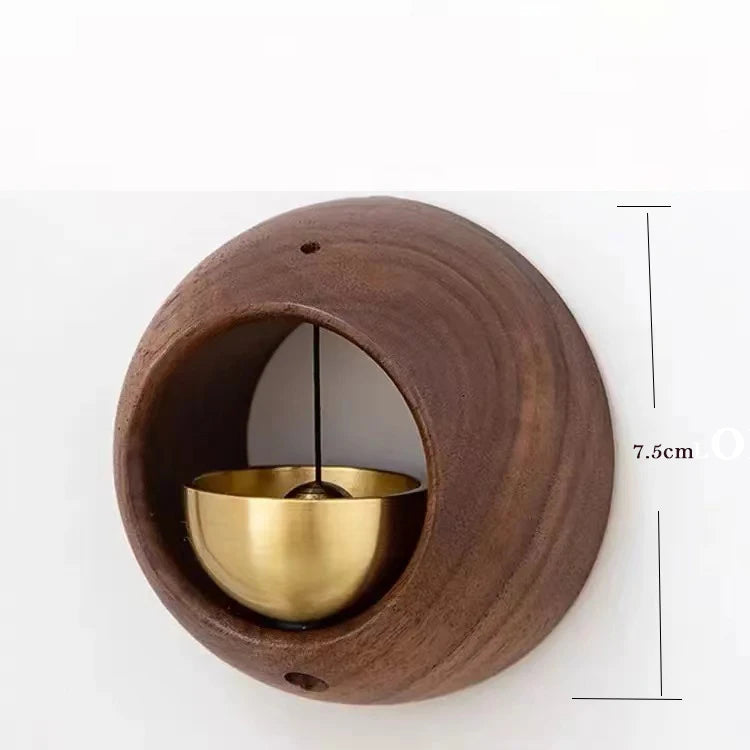 Entrance Doorbell Shopkeeper's Bell Wind Bell Door Opening Wooden Clock Reminder for Home Small Bell Decorations