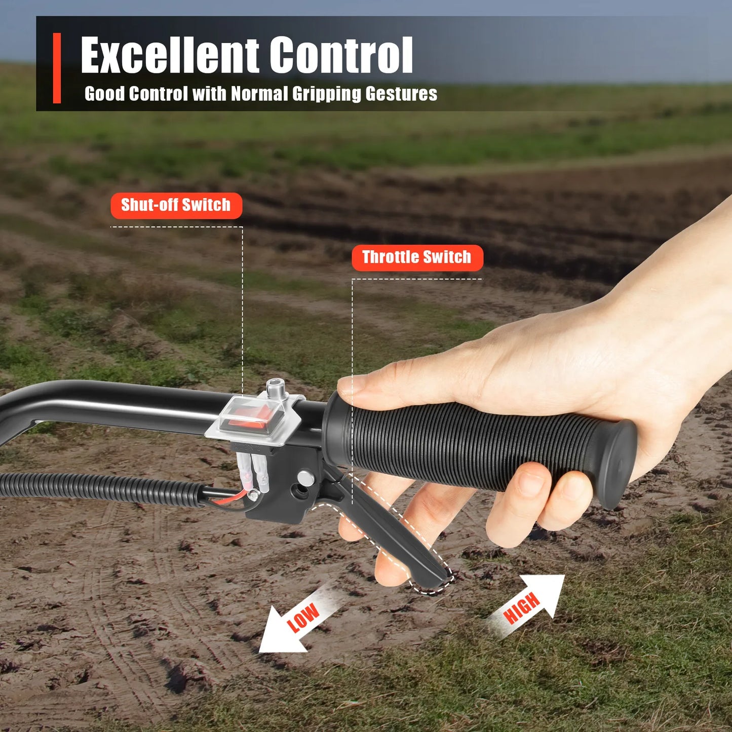 52cc Gas Mini Cultivator For Yard And Garden Tilling