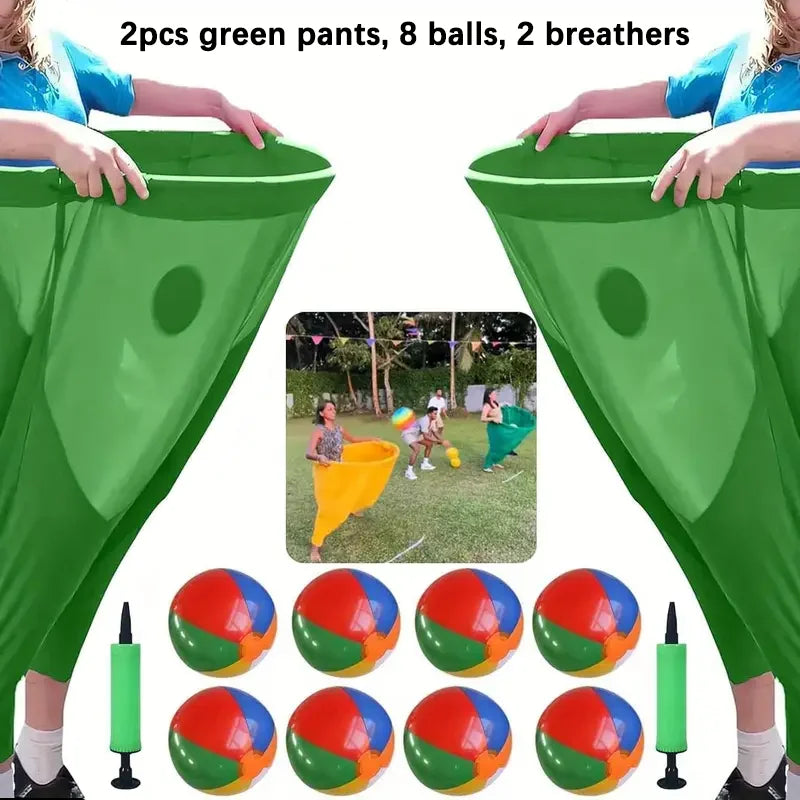 Giant Pants Party Game Set With Bouncy Ball And Inflator Outdoor