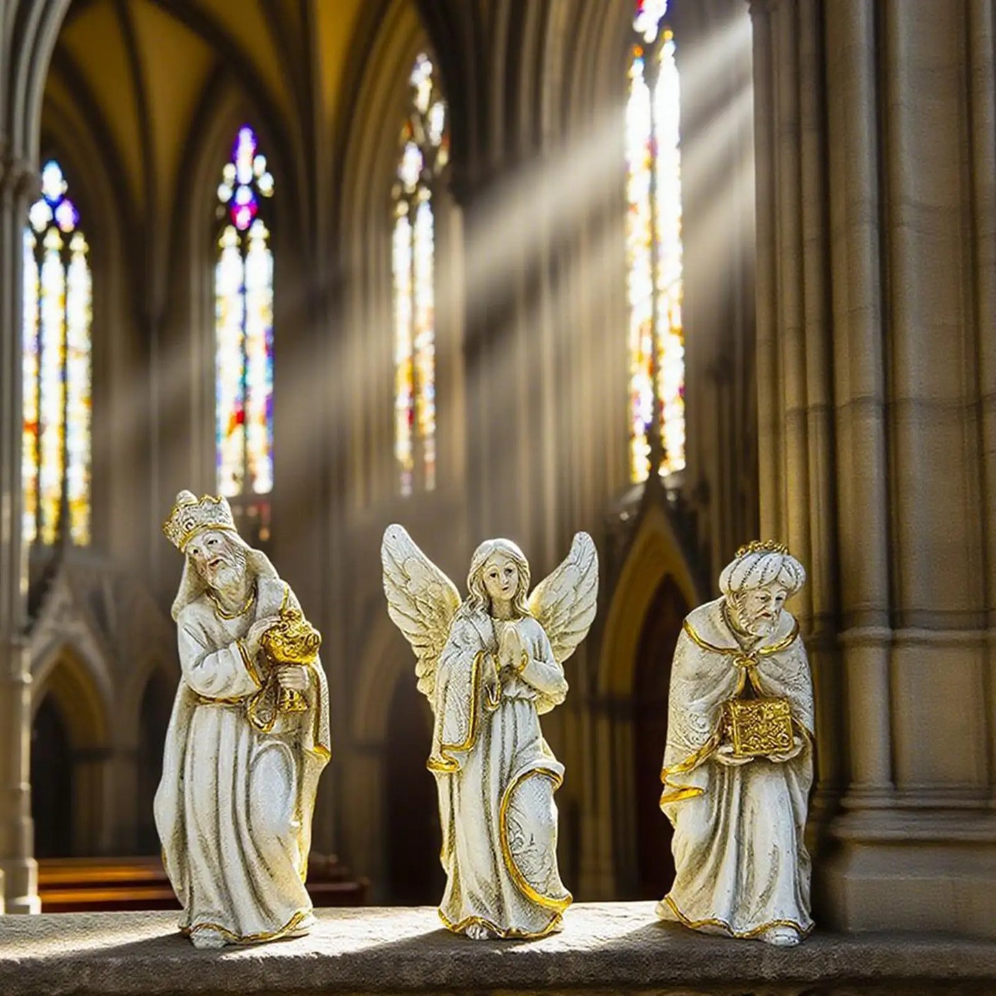 Nativity Set 11-Piece Nativity Scene Set Indoor Christmas Religious Figurine Ornament For Church Holiday Yard Door Kids Home