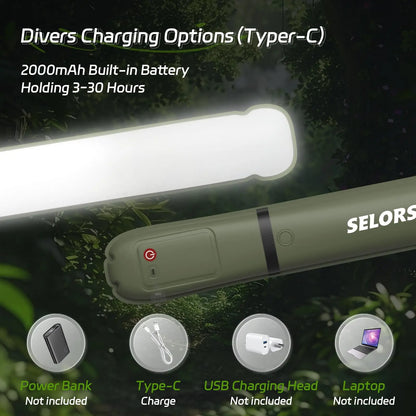 SLEROSS Rechargeable Waterproof Tent Spotlight For Outdoor Camping