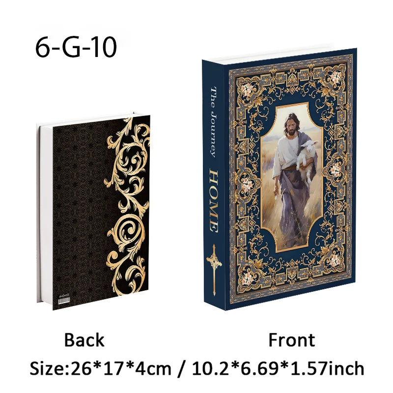 Christianity Luxe Fake Book Storage Box Home Decor Jesus Bible Decorative Books Coffee Table Simulation Book Interior Decoration