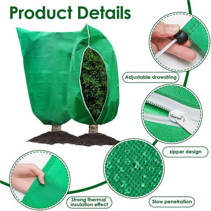 Tree Covers with Drawstring Plant Frost Blanket Plant Protection Covers Bags Fabric for Outdoor Garden Potted Plant Shrub