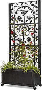 Trellis Planter Box For Outdoor Plants Privacy Screen