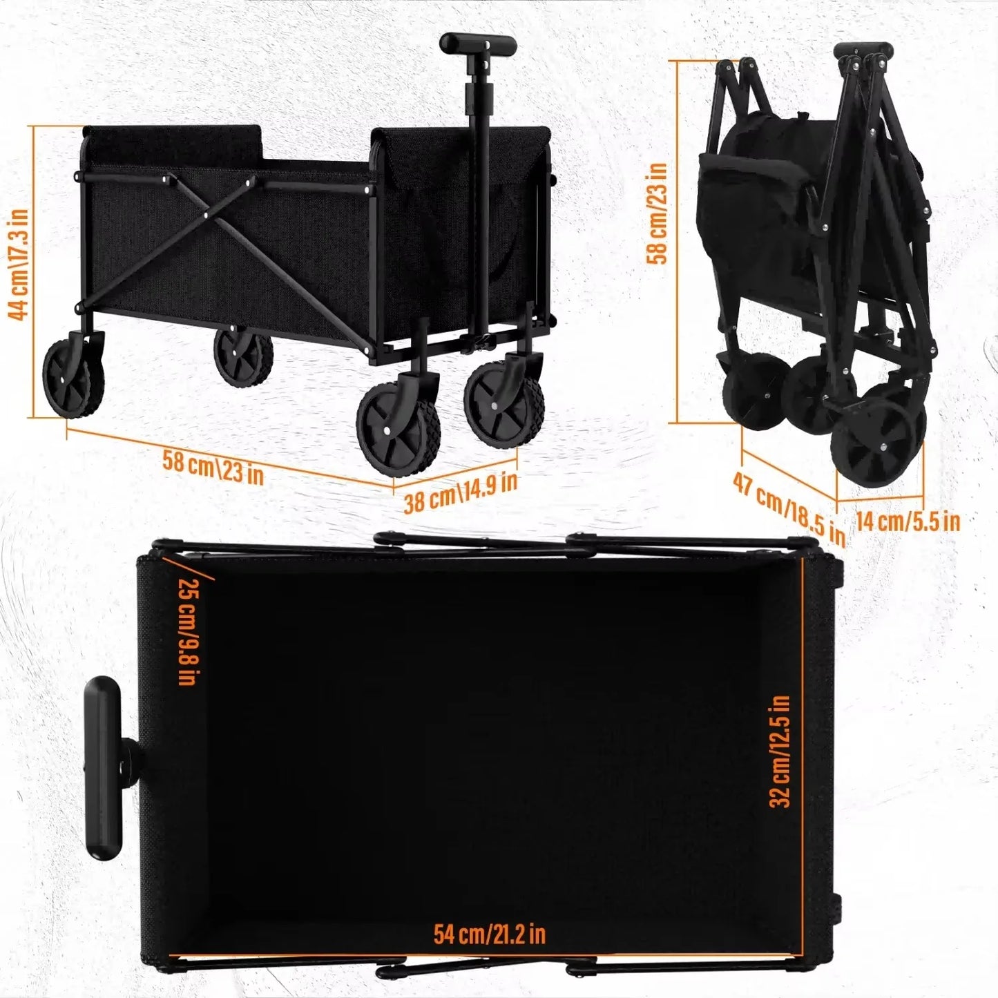 Hign Concerned Chemical Foldable Garden Wagon Cart Camping