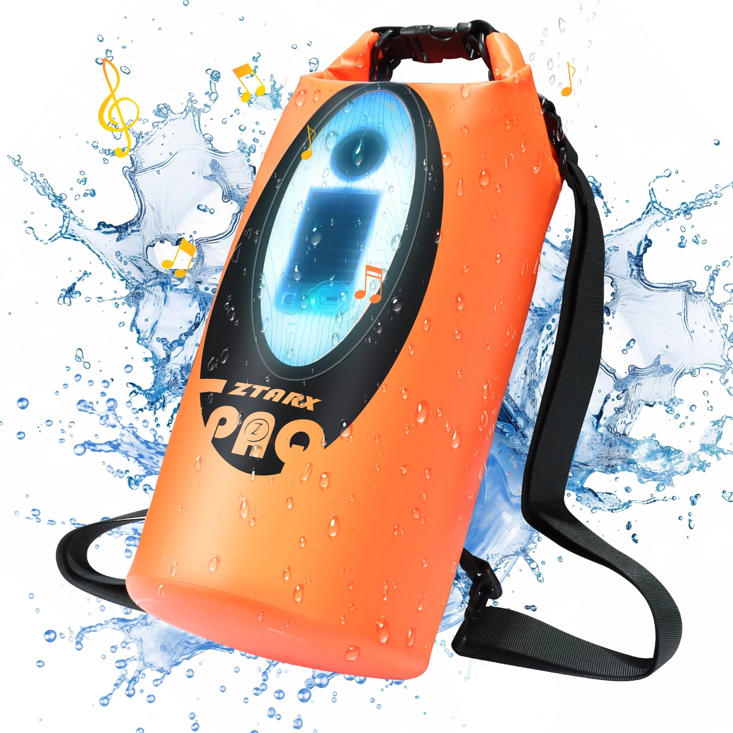 Solar Powered Waterproof Hiking Backpack With Bluetooth Speaker