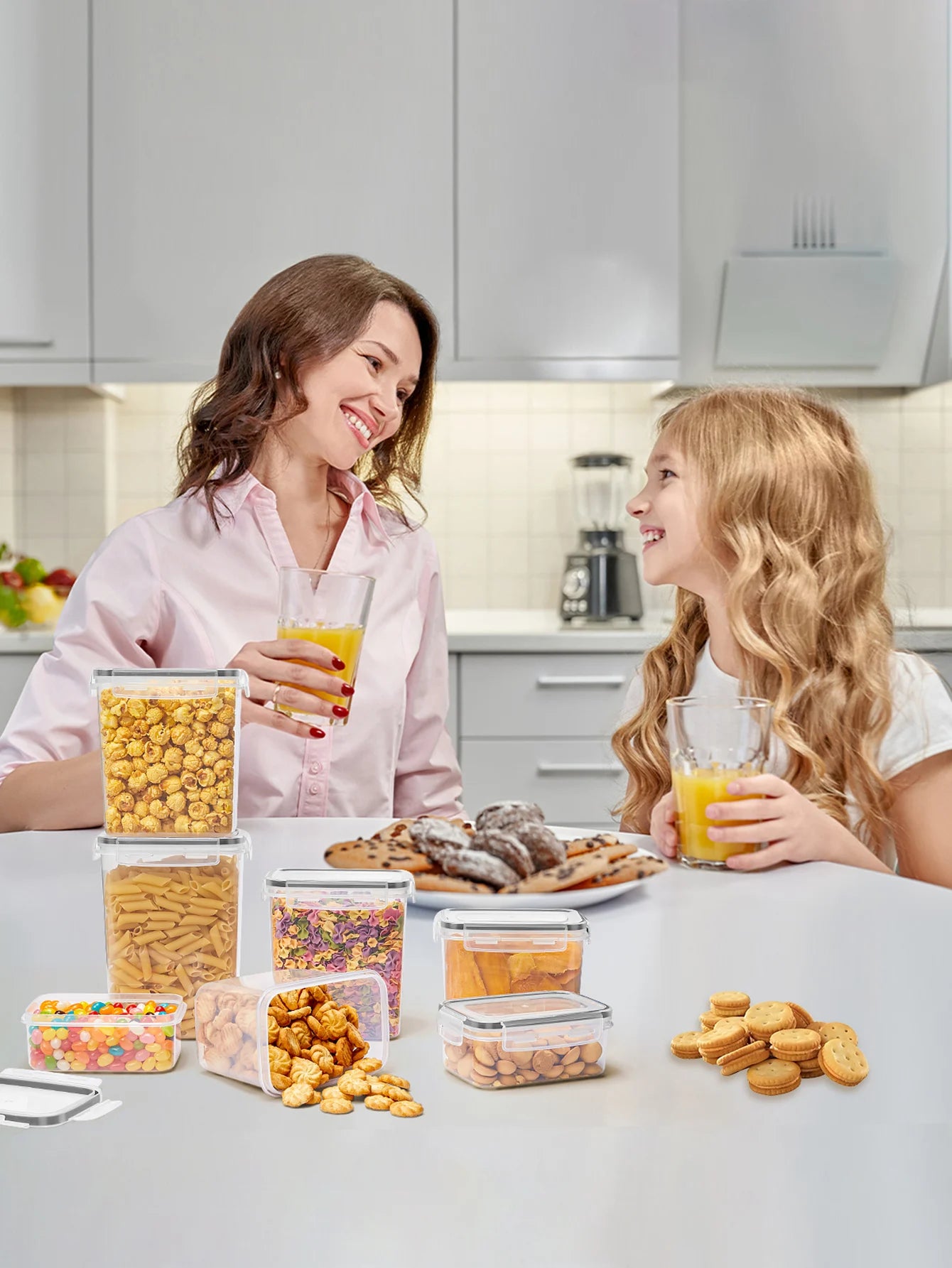 24pcs Sealed food storage containers - organizing various items