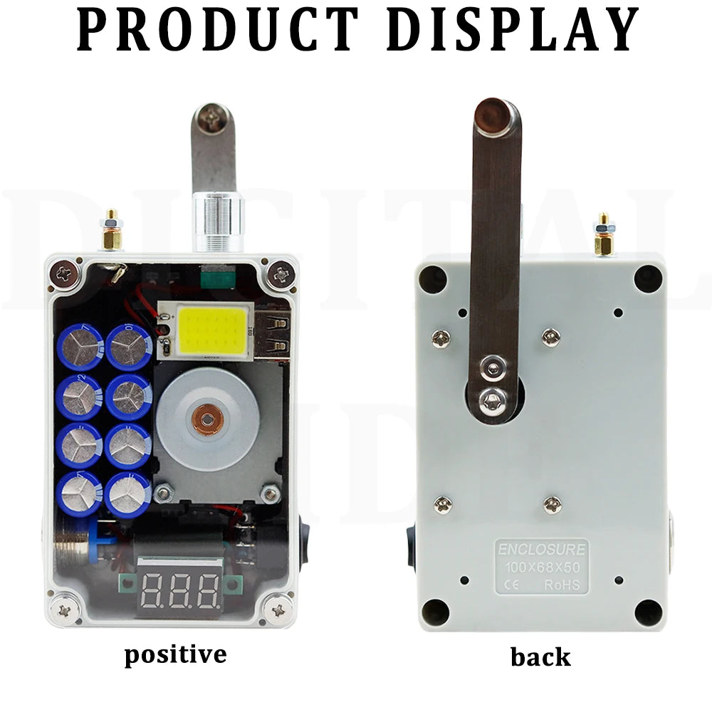 XMSJ Portable Hand Crank Generator Emergency Power Light