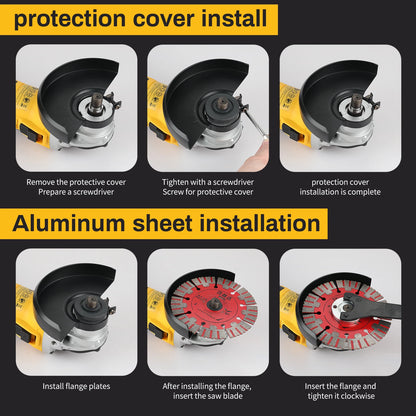 DEWALT 18V Max Brushless Angle Grinder - 125mm Flat Head, Bare for Metal Cutting, Stone Grinding & Woodworking