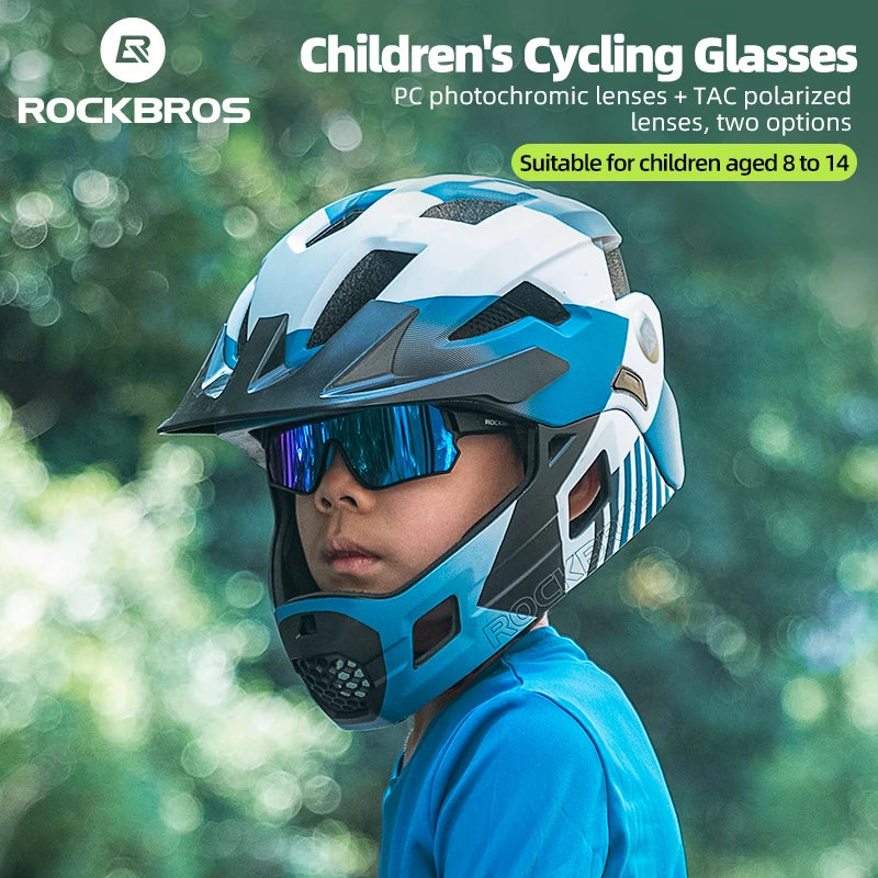 Kids Cycling Glasses UV400 Photochromic Wind Sand Resistant
