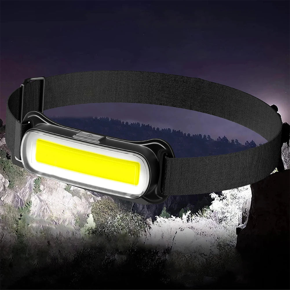 LED Headlamp USB Rechargeable Waterproof Adjustable Headband