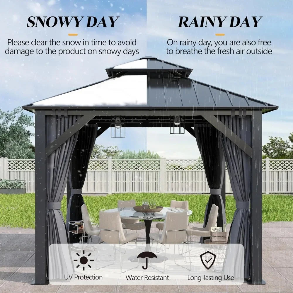 Hign Concerned Outdoor Gazebo With Double Vented Top