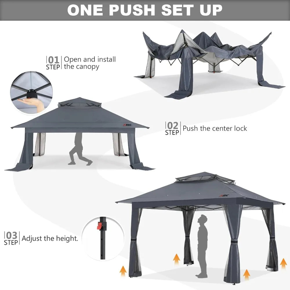 MKDK Pop Up Gazebo Outdoor Canopy Tent Mosquito Netting
