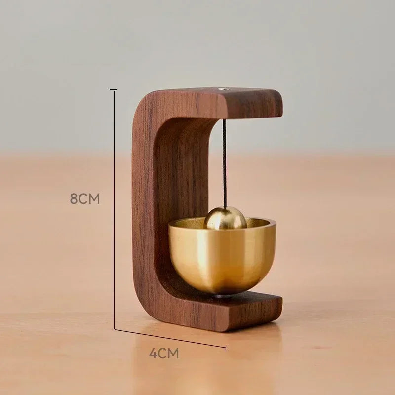 Entrance Doorbell Shopkeeper's Bell Wind Bell Door Opening Wooden Clock Reminder for Home Small Bell Decorations
