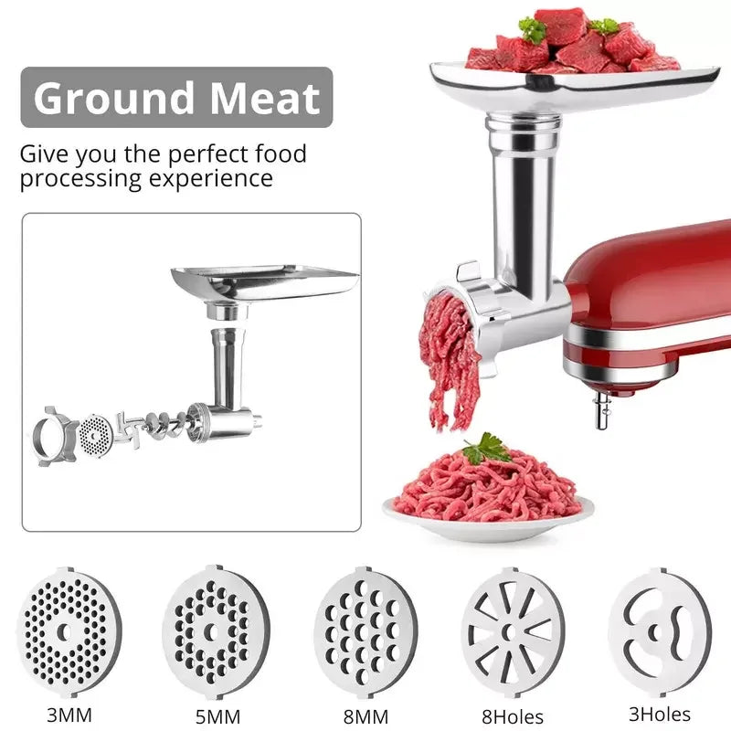 Stainless Steel Grinder KitchenAid Stand Mixer, Meat Grinder Accessories