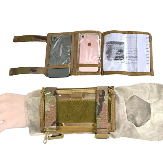 TACTIFANS Tactical Arm Sleeve Map Pouch With Phone Storage