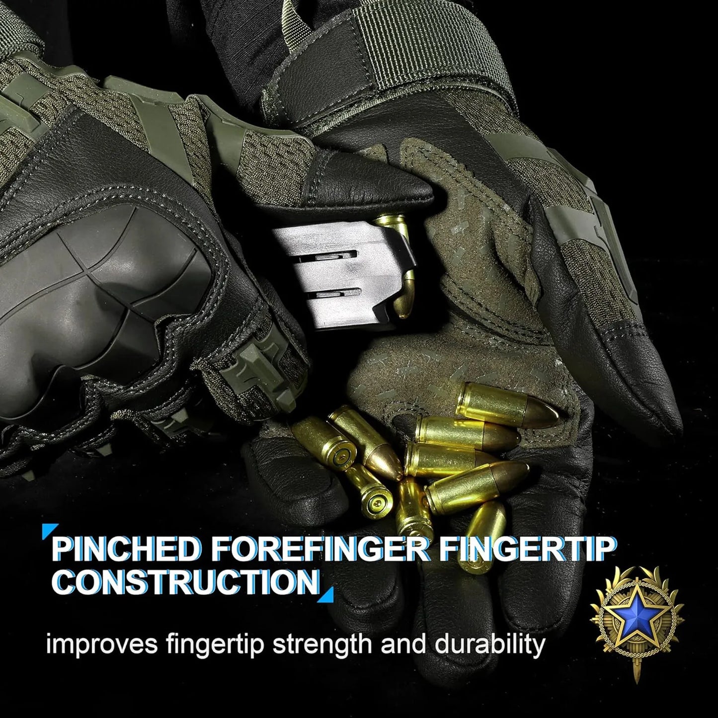 Tactical Full Finger Cycling Gloves With Non Slip Grip